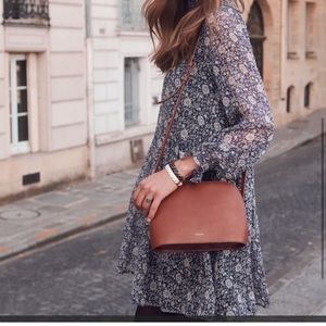 Sezane RARE Navy Floral Dress